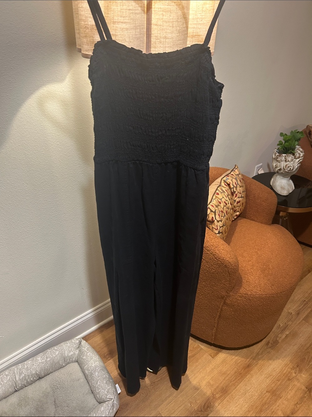 Universal Thread Black Smocked Jumpsuit. Smocked top flowy bottom.